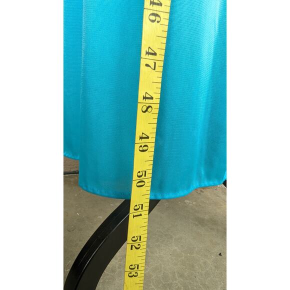 💜Seafoam Blue Smocked Mermaid Slip Dress – Adjustable Waist – Size 36/38 (S/M) - Picture 7 of 8